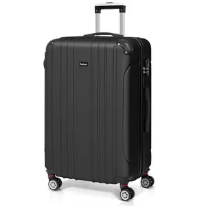 TODECO Valise Grande Taille 78cm, Valise de Voyage, Rigide e Légère ABS Valise de Voyage à roulettes Valises, 78x51x28cm, Noir pas cher