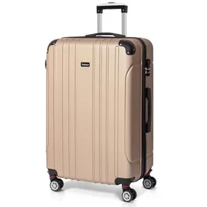 TODECO Valise Grande Taille 78cm, Valise de Voyage, Rigide e Légère ABS Valise de Voyage à roulettes Valises, 78x51x28cm, Champagne pas cher