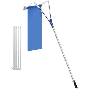 TODECO Rateau de Toit à Neige pour déneigement, Réglable Extendable 170-650cm, Tissu Oxford 450*42cm, léger