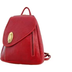 Sac à dos - KATANA - K 322016 - Cuir de Vachette - Rouge - Femme pas cher
