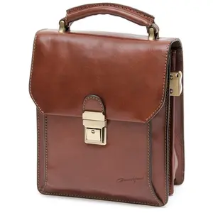 Comparateur de prix : Sacoche Homme Gérard Henon New Master GH 5511 en Cuir Marron - 2 Soufflets