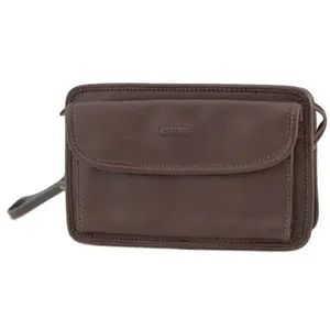 Pochette à glissière Katana K 36111 - Chocolat - Cuir - HommeVendu parrakuten