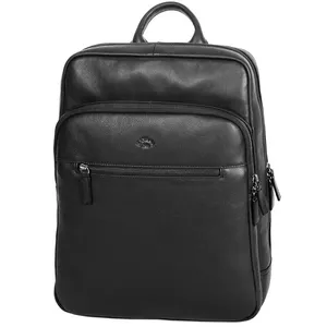 Sac À Dos Katana En Cuir De Vachette Grainé 89618 - Noir pas cher