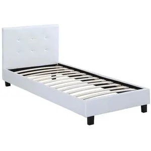 Habitat et Jardin Lit "Julia" - 90 x 190 cm - Blanc pas cher