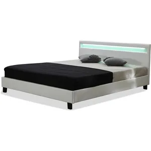 Habitat et Jardin Lit LED "Maria" - 160 x 200 cm - Blanc pas cher
