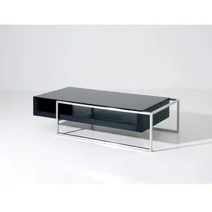 Table basse - HABITAT ET JARDIN - Julie - Noir - Rectangulaire - Laqué pas cher