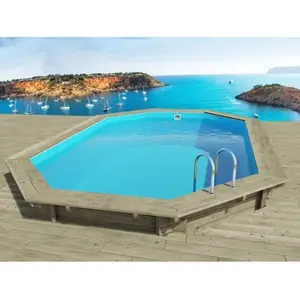 Comparateur de prix : Habitat et Jardin piscine bois miami 4.86 x 3.36 x 1.20 m