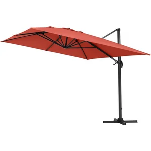 Comparateur de prix : Parasol jardin déporté Alu Sun 4 - Rectangle - 3 x 4 m - Rouge