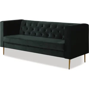 Canapé fixe en velours - HABITAT ET JARDIN - Bruce - 3 places - Vert f...