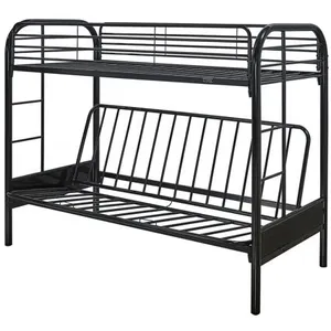 Habitat et Jardin Lit mezzanine "Polo" - 90 x 190 cm - Noir pas cher