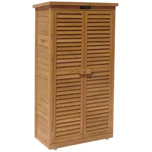 Comparateur de prix : Habitat et jardin Armoire De Jardin Space - 87 X 46.5 X 160 Cm - Marron