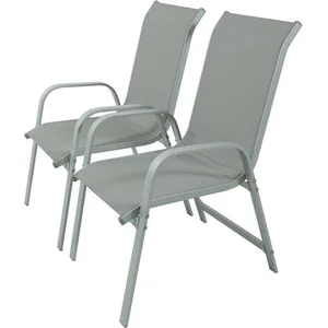 Fauteuil de jardin en Alu/Textilène "Porto" - Phoenix - Gris clair - L... pas cher