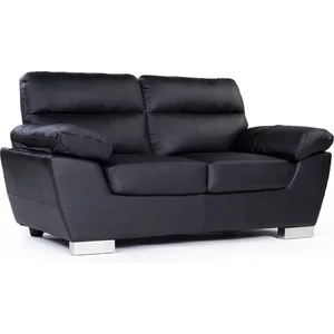 Comparateur de prix : Canapé fixe en cuir - HABITAT ET JARDIN - Dallas - 2 places - Noir