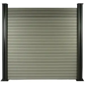 Comparateur de prix : Lames composite de clôture - HABITAT ET JARDIN - L160 cm x l20cm x ép. 2cm - Gris