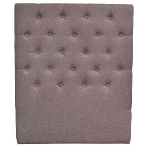 Tête de lit capitonnée "Déco" - 99 cm - Taupe - En tissu pas cher