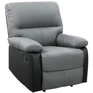 Fauteuil relax Lincoln - 90 x 89 x 103 cm - Noir/Gris foncé pas cher