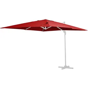 Toile parasol déporté Sun 3 - 3 x 3 m - Rouge pas cher