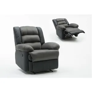 Habitat et Jardin Fauteuil relax "Buckingham" - 85 x 93 x 100 cm - Noir / Gris foncé pas cher