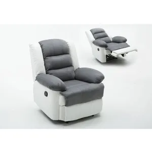 Comparateur de prix : Habitat et Jardin Fauteuil relax "Buckingham" - Blanc / Gris clair