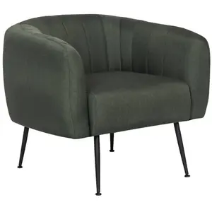 Comparateur de prix : Habitat et Jardin Fauteuil en tissu "Diana" - 1 place - Gris foncé