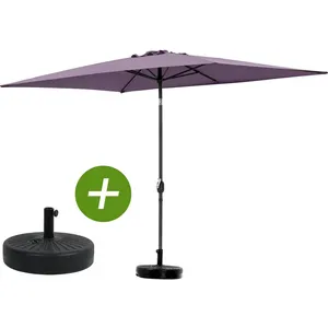 Habitat et jardin Parasol Jardin "Sol 2" - Rectangle - 2 X 3 M - Violet + Dalles ? Lester Incluses pas cher