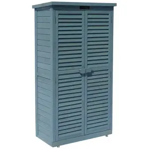 Comparateur de prix : Armoire de jardin "Space" - 87 x 46.5 x 160 cm - Bleu ciel