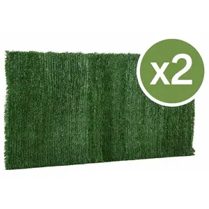 Comparateur de prix : Habitat et Jardin Lot de 2 Haies artificielles - 150 x 300 cm Bicolor.