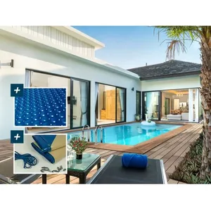 Comparateur de prix : Piscine bois rectangle " Aruba "- 5.00 x 3.00 x 1.24 m + Bâche à bulle...