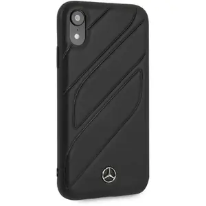 Sourcing iPhone XR Backcase hoesje - Mercedes-Benz - Effen Zwart - Leer pas cher