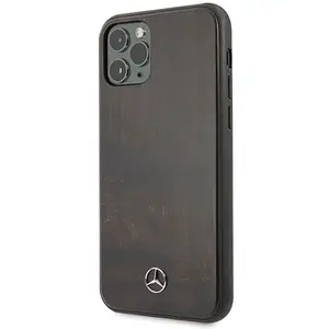 Mercedes-Benz Wood Line Rosewood Coque pour iPhone 11 Pro Marron pas cher