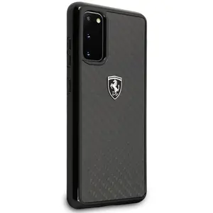 Ferrari SF Carbon Back Case - Geschikt voor Samsung Galaxy S20 - Zwart pas cher