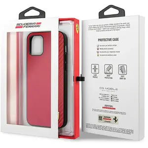 Comparateur de prix : Ferrari Smooth Carbon Back Case - Geschikt voor Apple iPhone 12 Pro Ma...