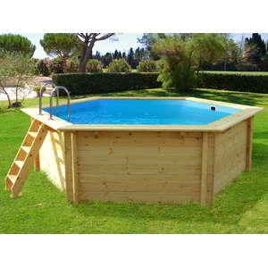 Habitat et Jardin Piscine en pin hors sol " Hawai " - 4.10 x 1.18 m pas cher