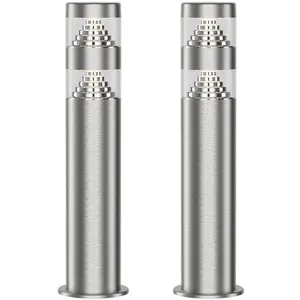 ARUM LIGHTING Lot de 2 bornes nora Inox 9W 1000 lumens - H40cm pas cher