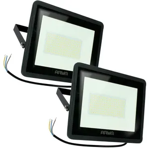 Lot de 2 Projecteur LED ATRIA 100W NOIR Eq 800W IP66 extérieur Tempéra...Vendu parmanomano