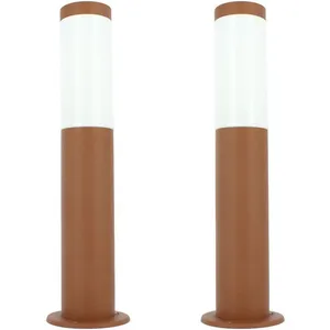 ARUM LIGHTING Lot de 2 Bornes extérieures Brun antique valente hauteur 45cm pas cher
