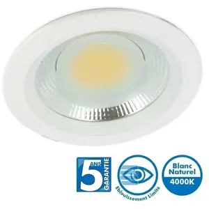 ECLAIRAGE DESIGN Spot Downlight Pro Fixe cob 25W 4000k Garantie 5 Ans - 50 000 Heures pas cher