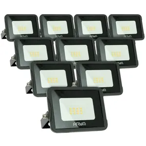 Arum Lighting - Lot de 10 projecteurs led 10W IP65 extérieur Température de Couleur: Blanc Froid 6000K pas cher