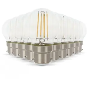 ARUM LIGHTING Lot de 10 Ampoules LED B22 G45 4W eq 40W 400lm Température de Couleur: Blanc chaud 2700K pas cher