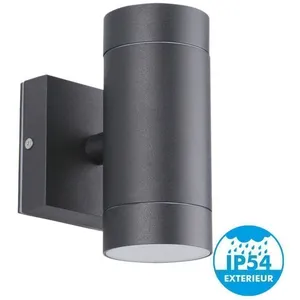 ECLAIRAGE DESIGN Applique extérieur noir double faisceau GU10 IP54 pas cher