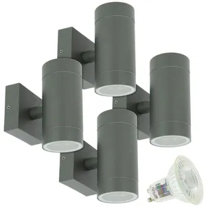 Arum Lighting - Lot de 4 Appliques venice Gris Anthracite Extérieure d... pas cher