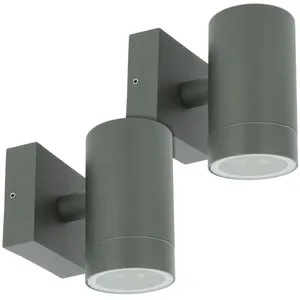 ARUM LIGHTING Lot de 2 Appliques VENICE Anthracite extérieure Simple Faisceau GU10 IP54 pas cher