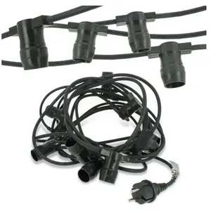 ARUM LIGHTING Guirlande Guinguette 10 Culots B22 10 mètres Interconnectable (sans ampoules) pas cher