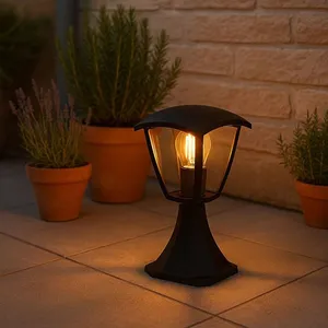 ARUM LIGHTING Borne extérieur ALICANTE pour jardin Noir Culot E27Vendu parcdiscount