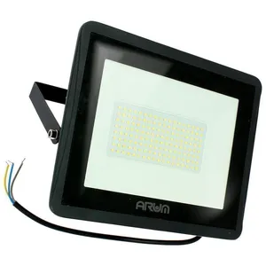 Arum Lighting - Projecteur led atria 100W noir Eq 800W IP65 extérieur Température de Couleur: Blanc Chaud 3000KVendu parcdiscount