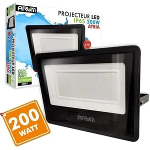 Arum Lighting - Projecteur led atria 200W noir Eq 1600W IP66 extérieur... pas cher