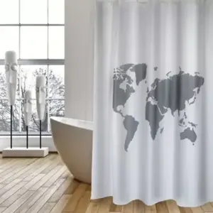 MSV, Rideau de douche, World (180 x 200 cm) pas cher