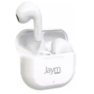 JAYM TS-123B - Écouteurs sans fil avec micro - intra-auriculaire - Bluetooth - blanc