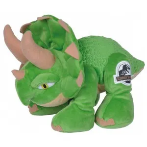 Nicotoy Peluche Dinosaure Triceratops Vert 26 Cm - Dino Tyrannosaure -... pas cher