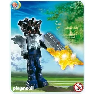 Otto Playmobil chasseurs de tresors 4849 gardien du temple avec arme lumineuse orange nouveaute pas cher